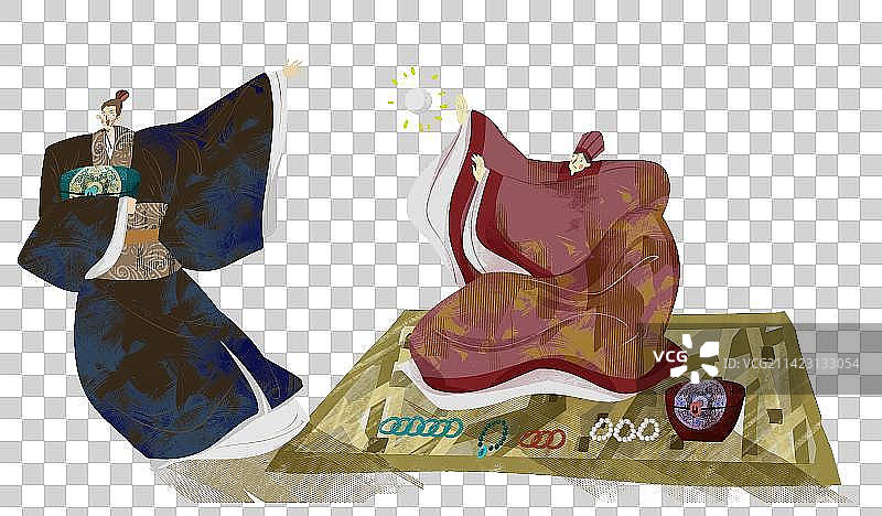 买椟还珠插画元素图片素材