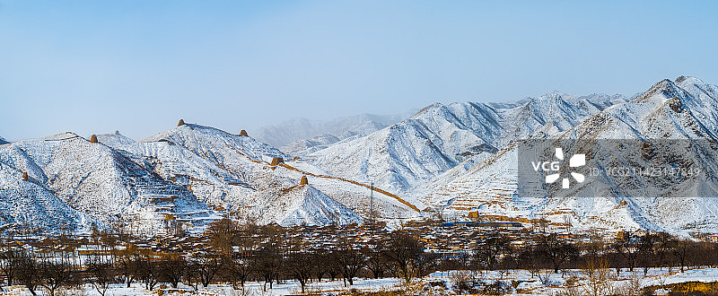 大同阳高守口堡冬季风光图片素材