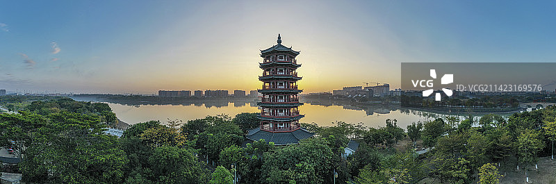 中国广东东莞华阳湖湿地公园自然风光图片素材