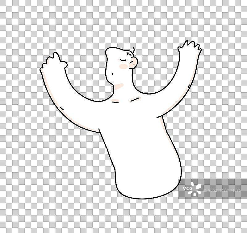 漫画卡通人物角色动作系列插画元素图片素材