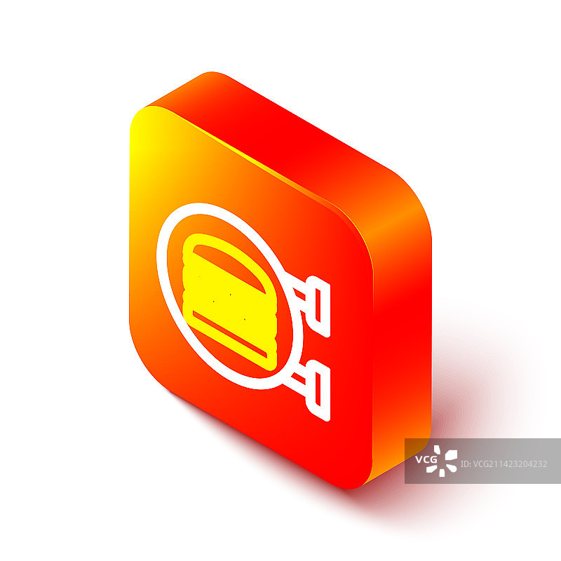 2.5D线条在线订购汉堡配送图片素材