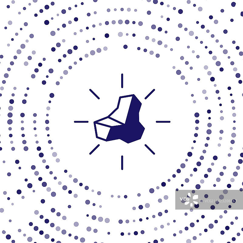 蓝色金块图标图片素材