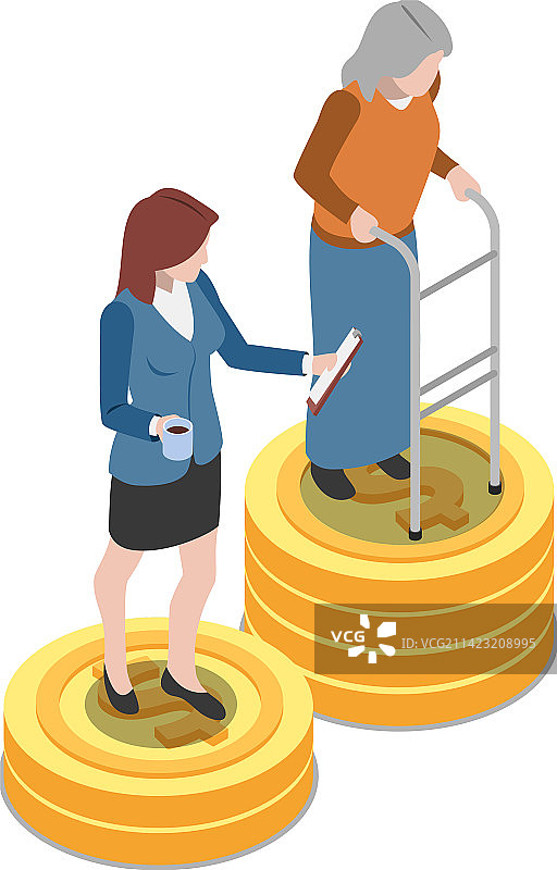 社会保障等距图标图片素材