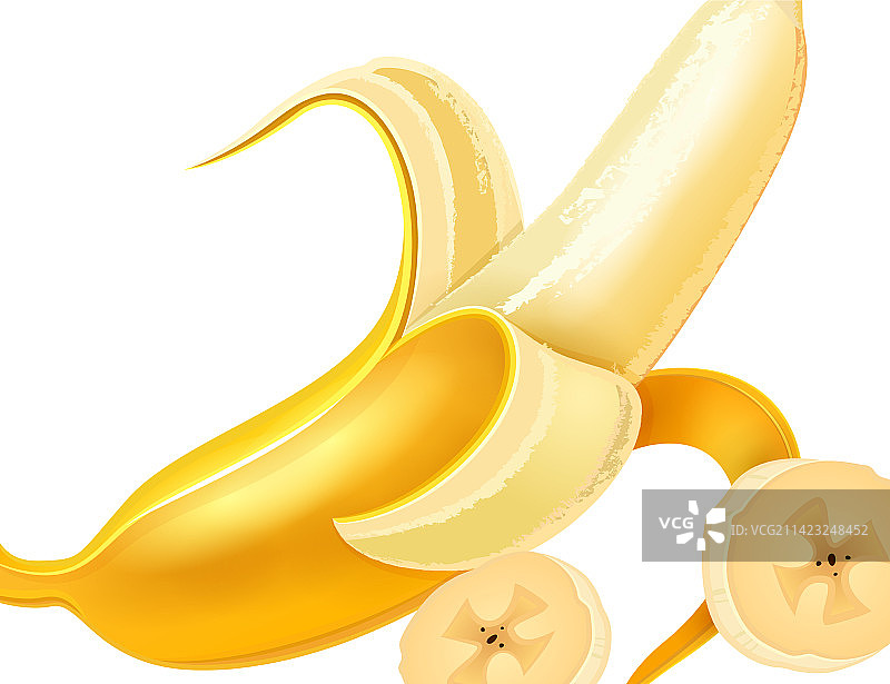 逼真的香蕉图片素材