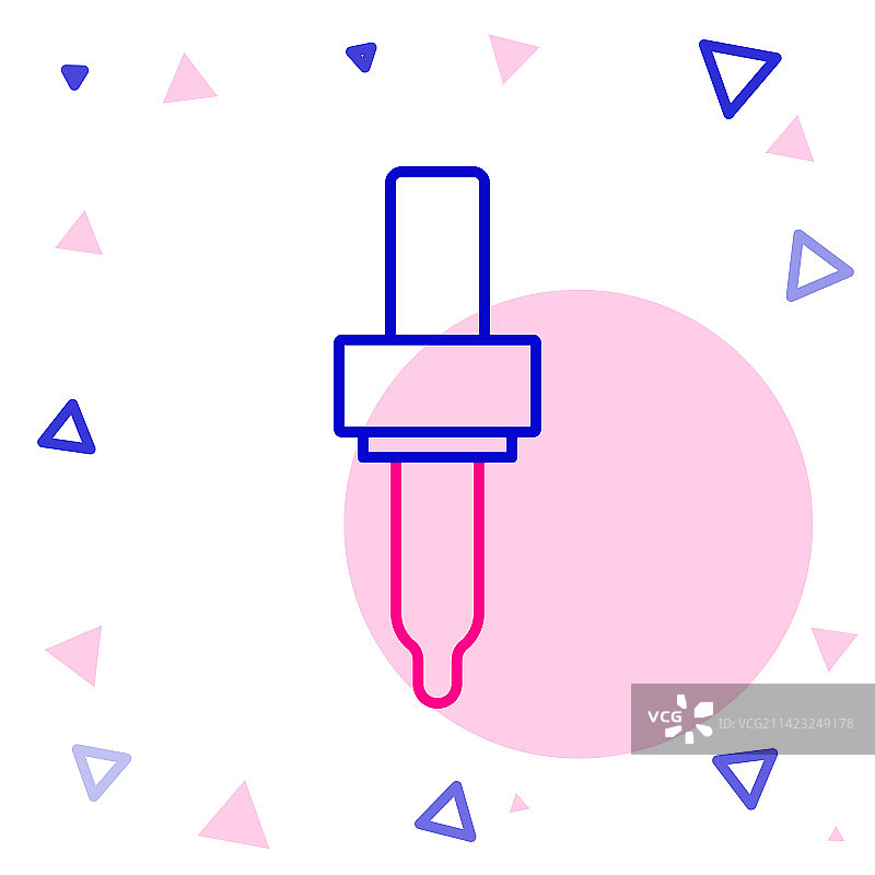 白色背景上的线条移液器图标图片素材