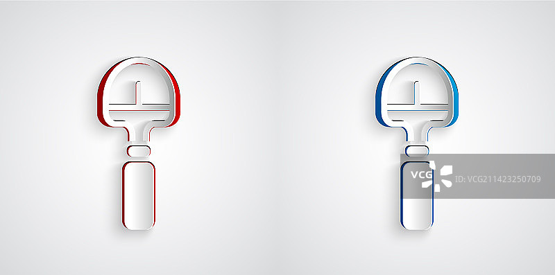 灰色背景剪纸铲子图标图片素材