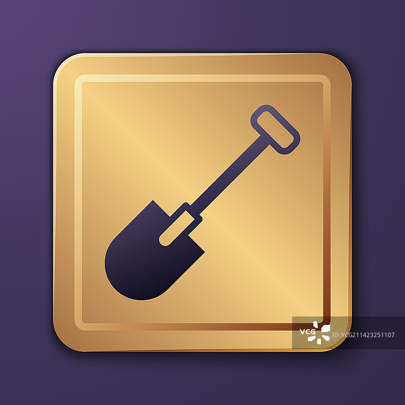 紫色背景上紫色的铲子图标图片素材