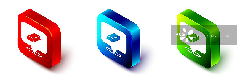 2.5D金条图标图片素材