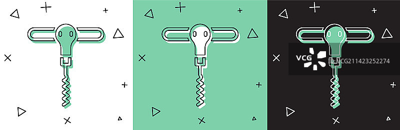 葡萄酒拔塞钻图标素材（白色背景）图片素材