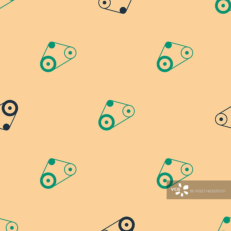 绿色黑色正时皮带套件图标图片素材