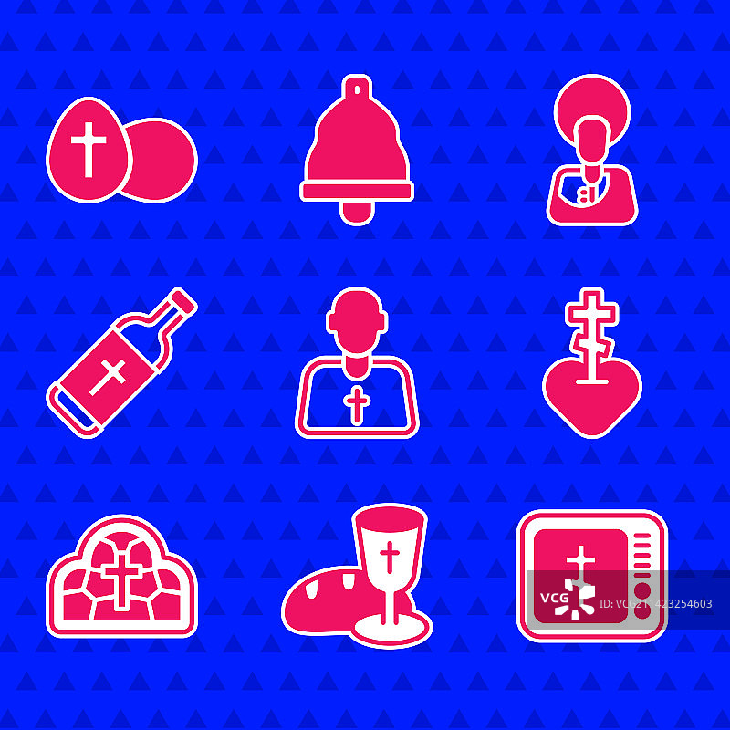 牧师圣餐杯面包在线教会banner图片素材