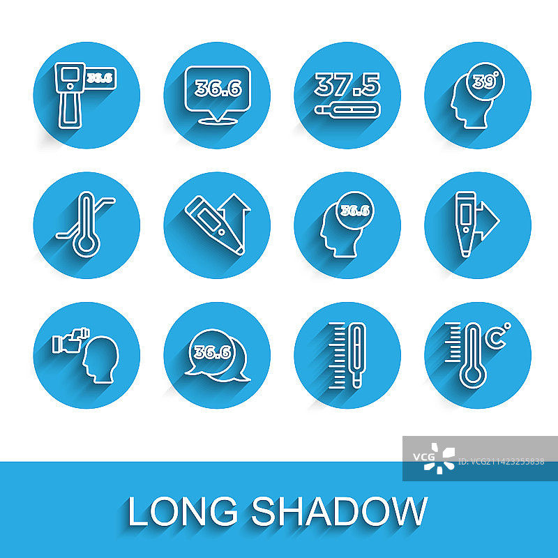 体温医疗检测线稿图片素材