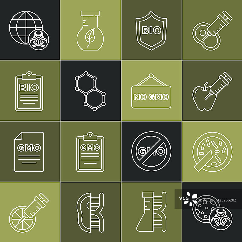 带细菌的转基因培养皿图片素材