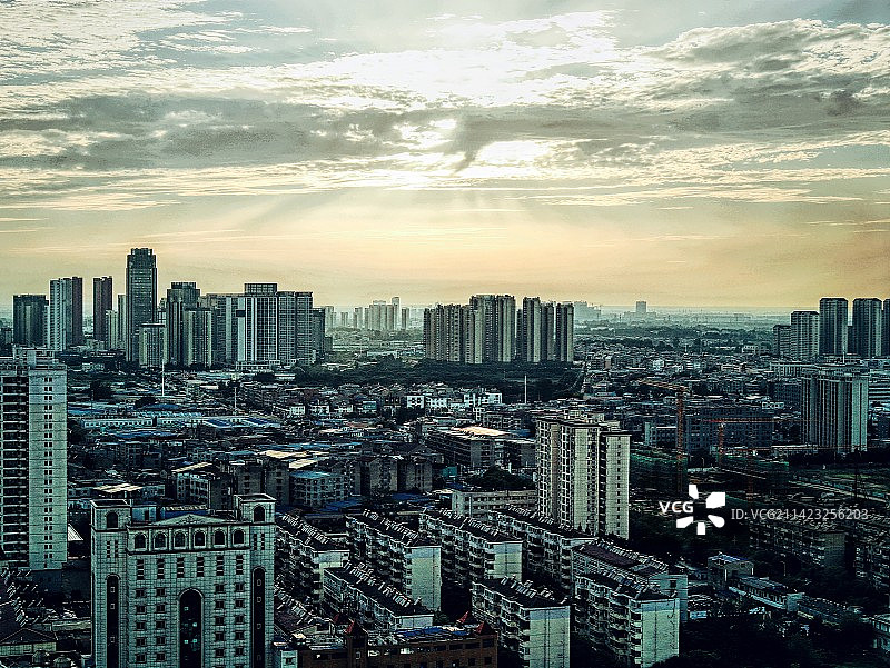 襄城夕阳图片素材