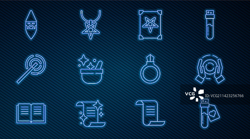 带有爱情药水的瓶子、魔法球与手设计图片素材