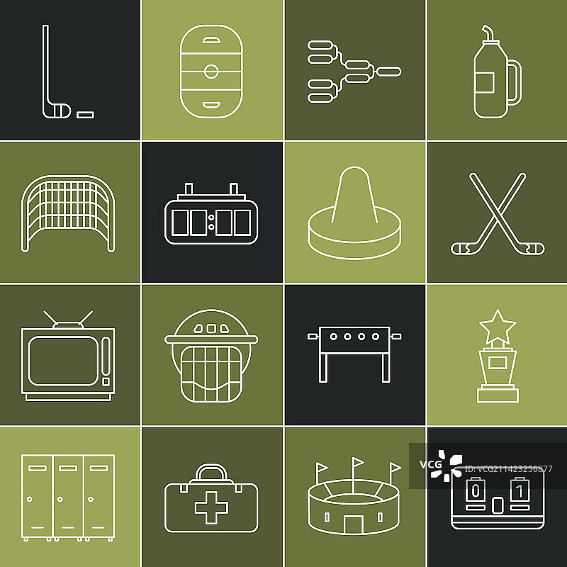 曲棍球机械记分牌奖杯图片素材