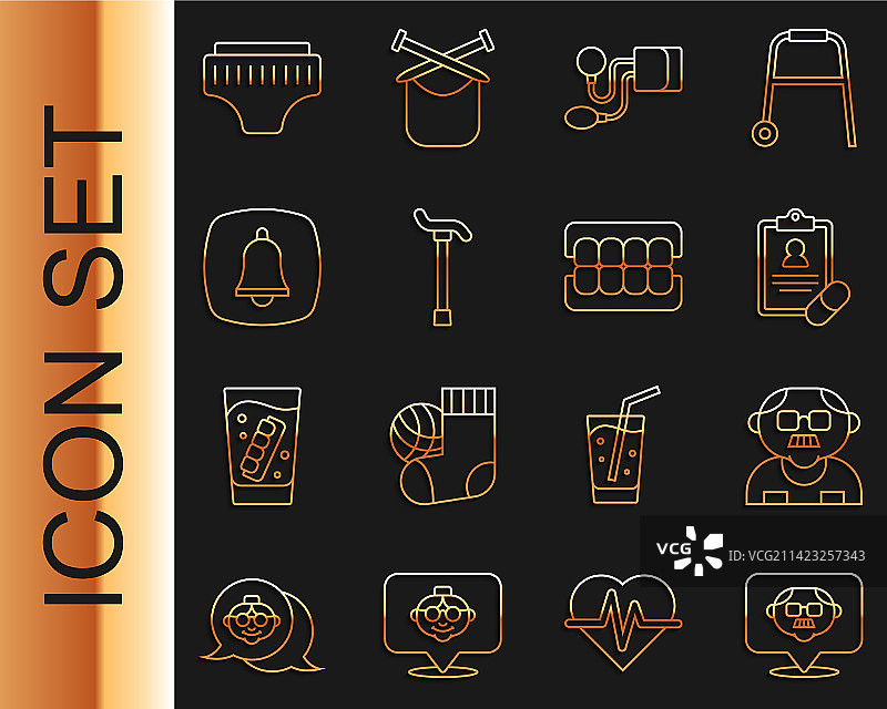 处方药血液检测线条组合图片素材