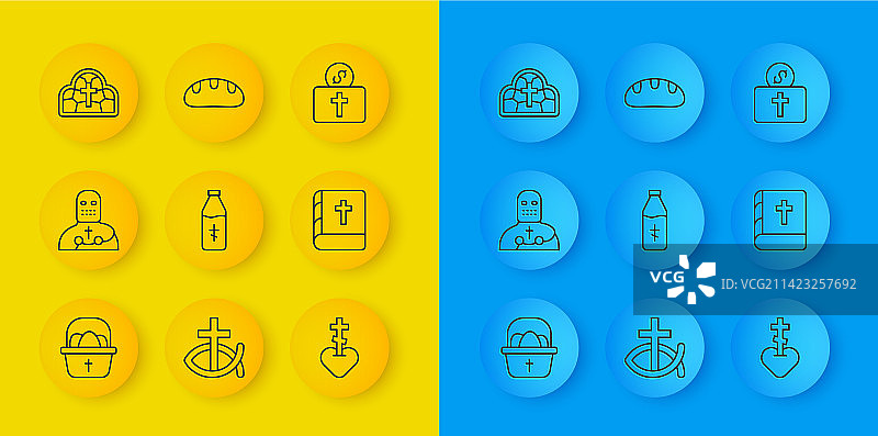 复活节彩蛋骑士篮子设计元素图片素材