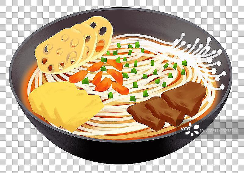 面条面食食物食材营养健康味道重庆小面元素插画图片素材