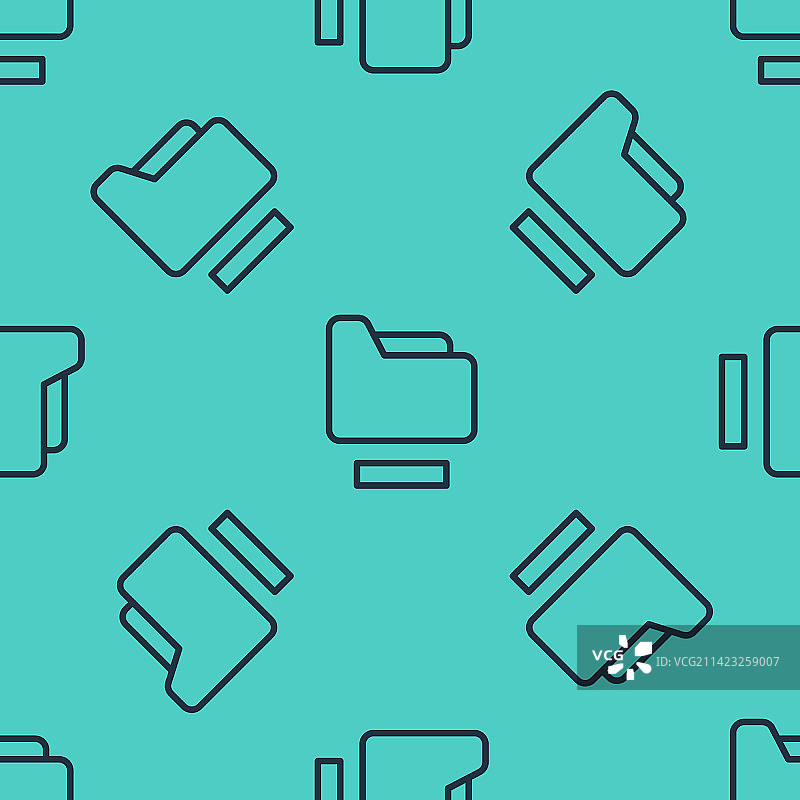 无缝隔离的黑色文件夹图标图片素材