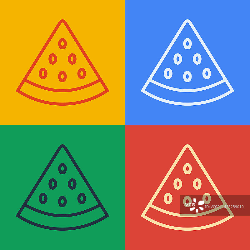 波普艺术西瓜图标图片素材