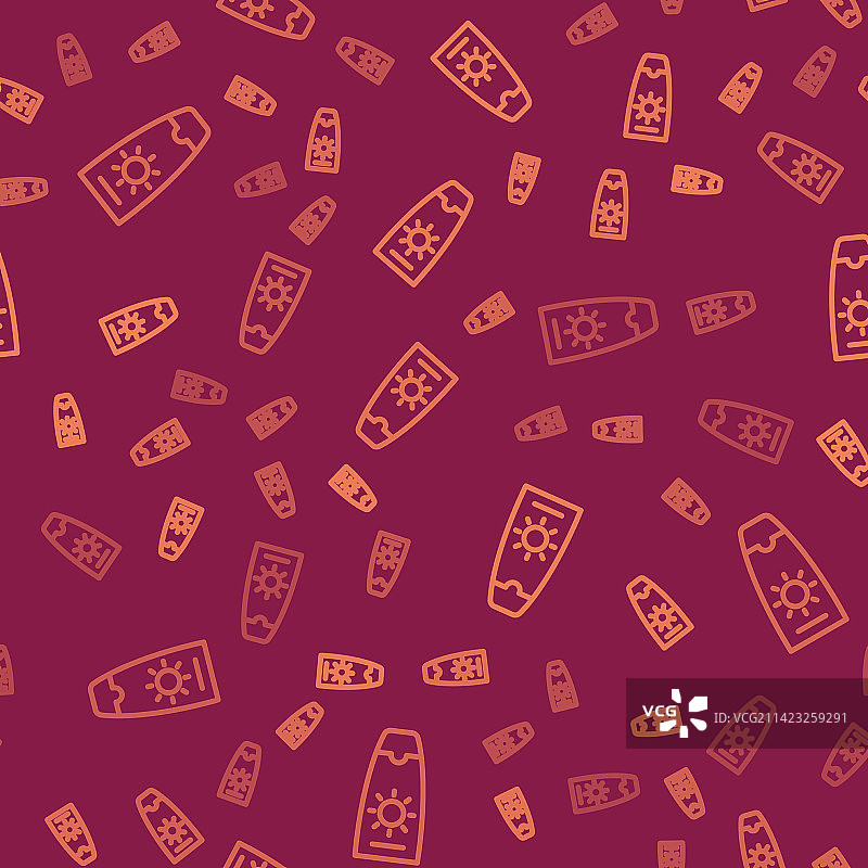 棕色线条管状防晒霜图标图片素材