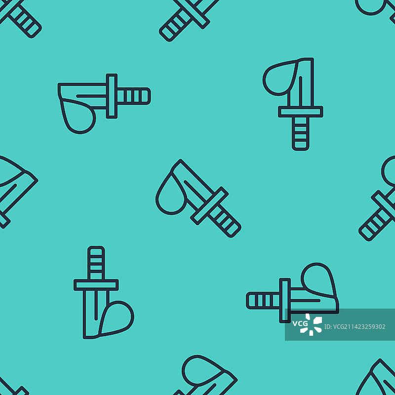 血腥刀具图标无缝图案图片素材