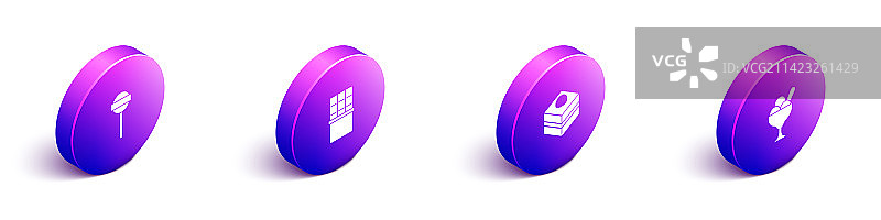 2.5D棒棒糖巧克力布朗尼组合图片素材