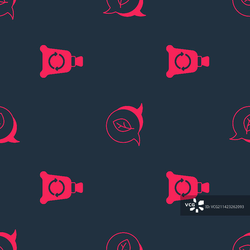 垃圾袋回收树叶环保标志图片素材