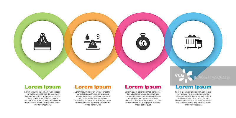 设置火山石油货币与矿物展览图片素材