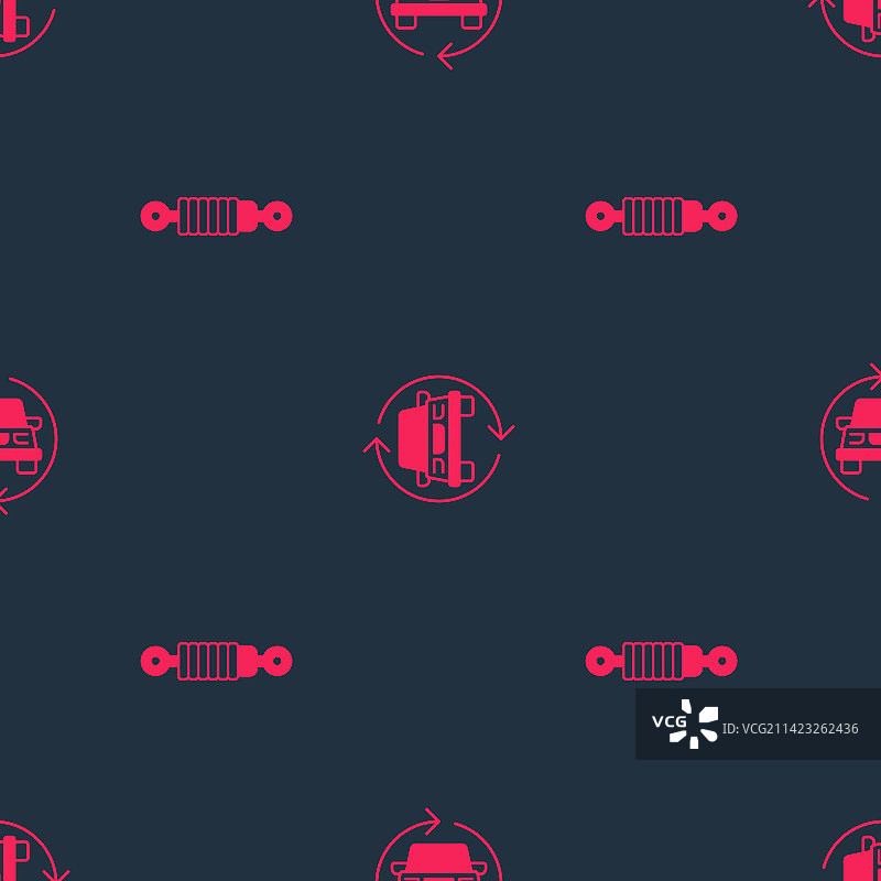 减震器和汽车维修服务无缝图案图片素材