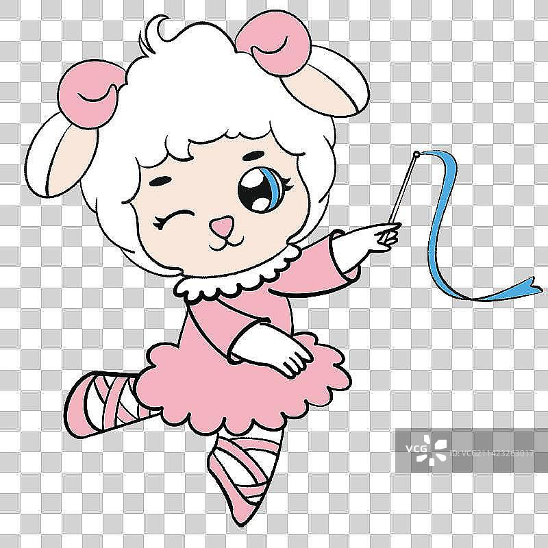 小羊体操运动员图片素材