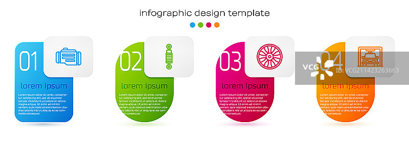 汽车发动机检查、减震器与合金轮毂图片素材