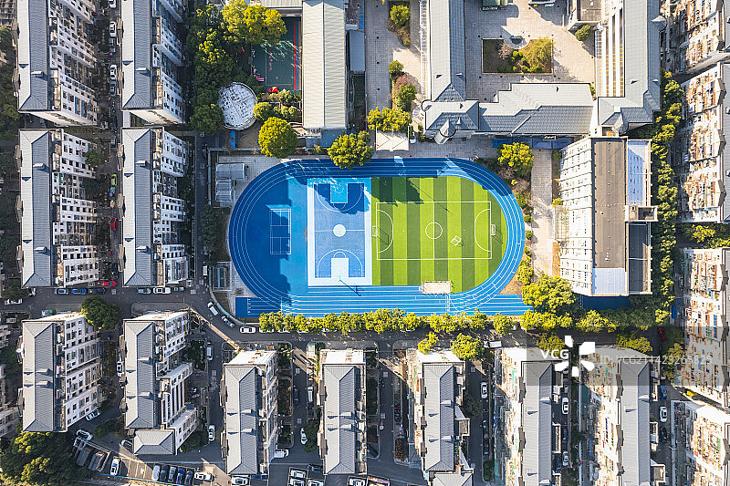 杭州萧山区城市建筑航拍图片素材