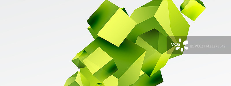 三维立方体抽象背景组成图片素材