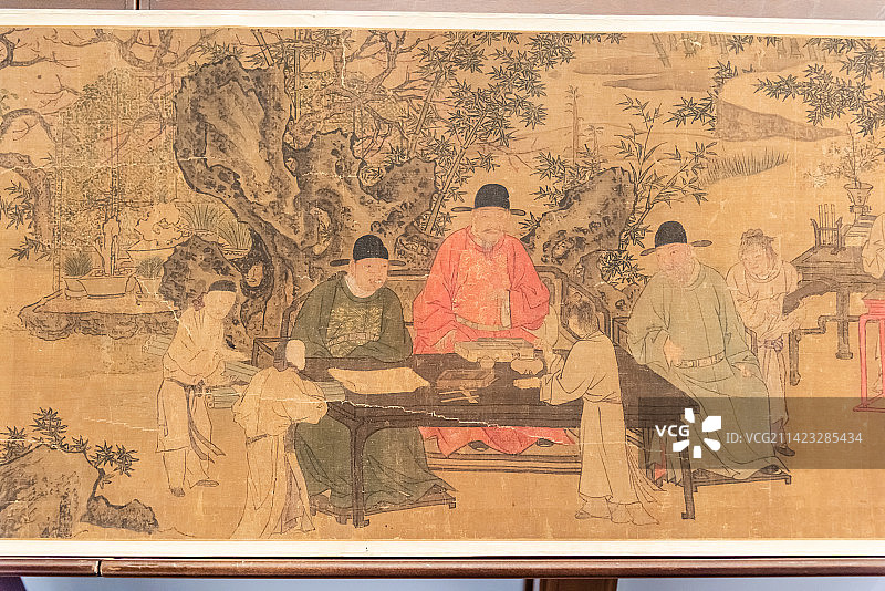 明代谢环杏园雅集图图片素材