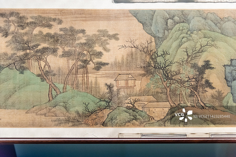 清代高岑山阁清秋图卷图片素材