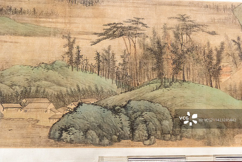 清代高岑山阁清秋图卷图片素材