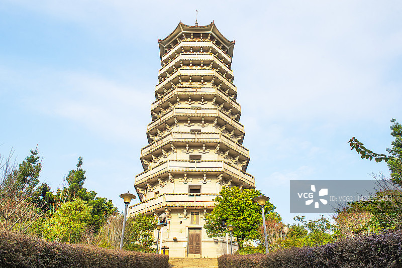 宁德如意宝塔 塔山公园 宁德市 宁德城市风光图片素材