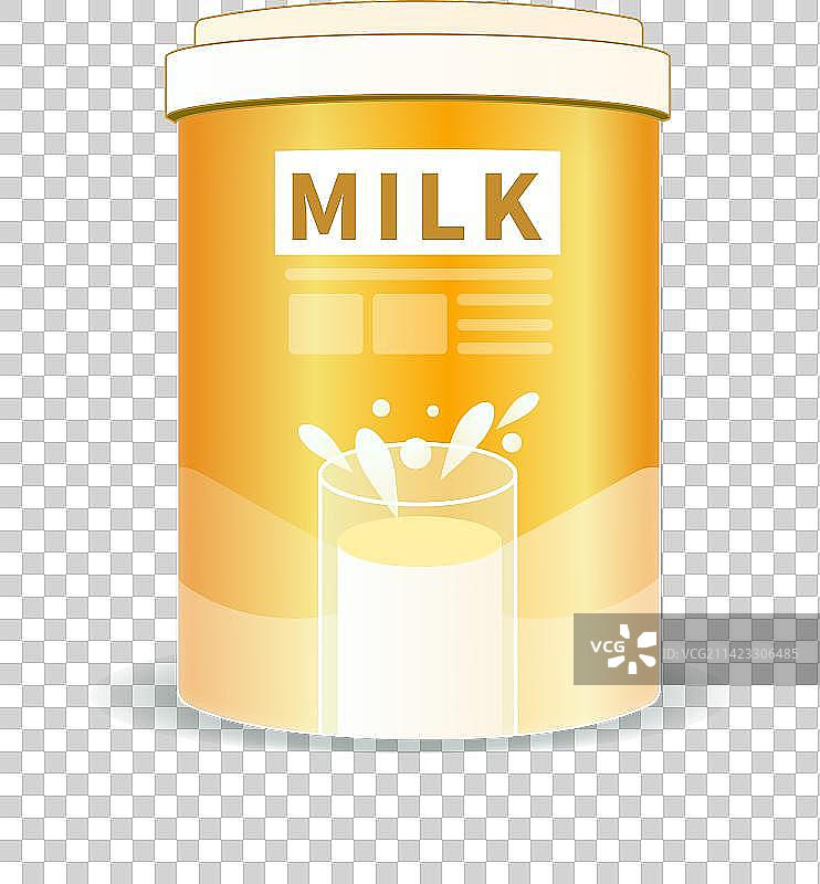 金色奶粉罐元素矢量图图片素材