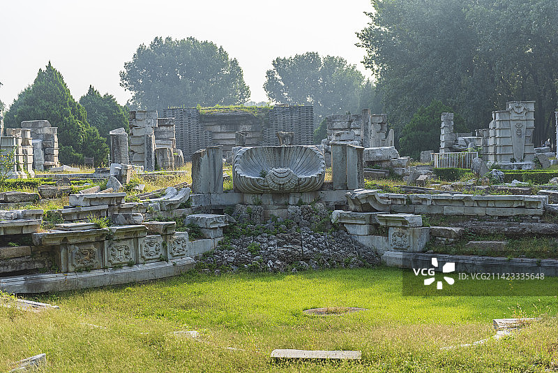 北京圆明园海晏堂遗址图片素材