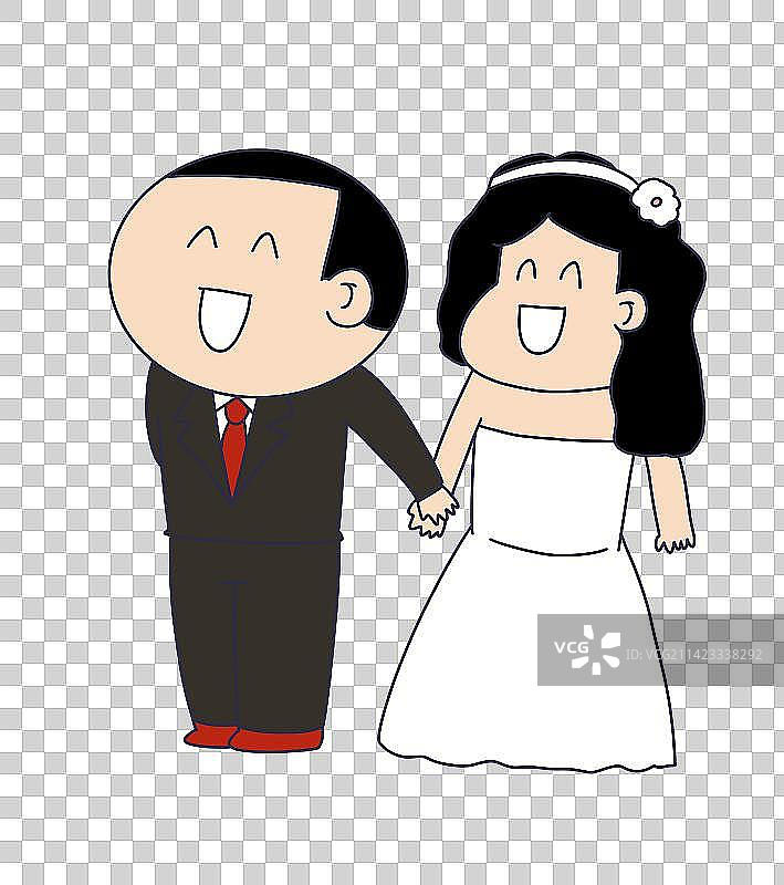 元素：新郎新娘图片素材