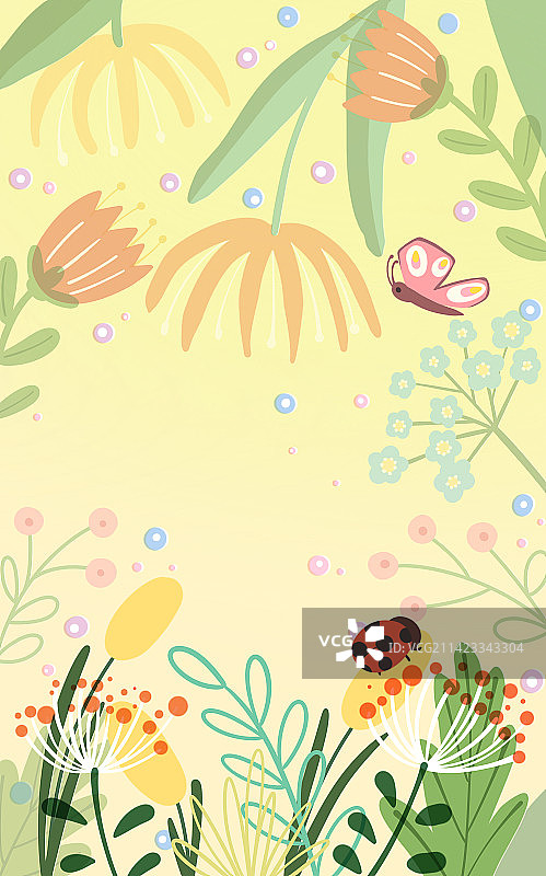 花装饰性插画图片素材