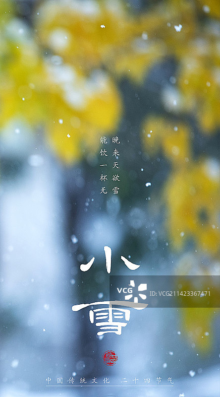 小雪,二十四节气海报设计,传统文化图片素材