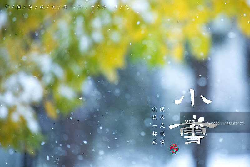 小雪,二十四节气海报设计,传统文化图片素材