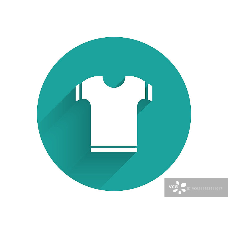 带长阴影的白色T恤图标图片素材