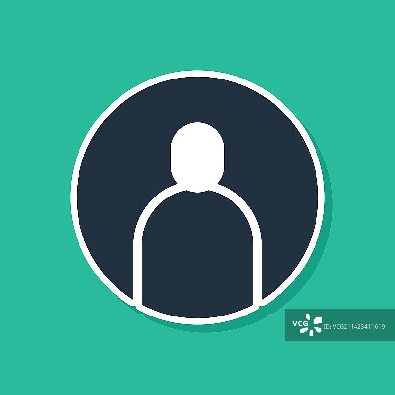 绿色背景上孤立的蓝色创建帐户屏幕图标图片素材