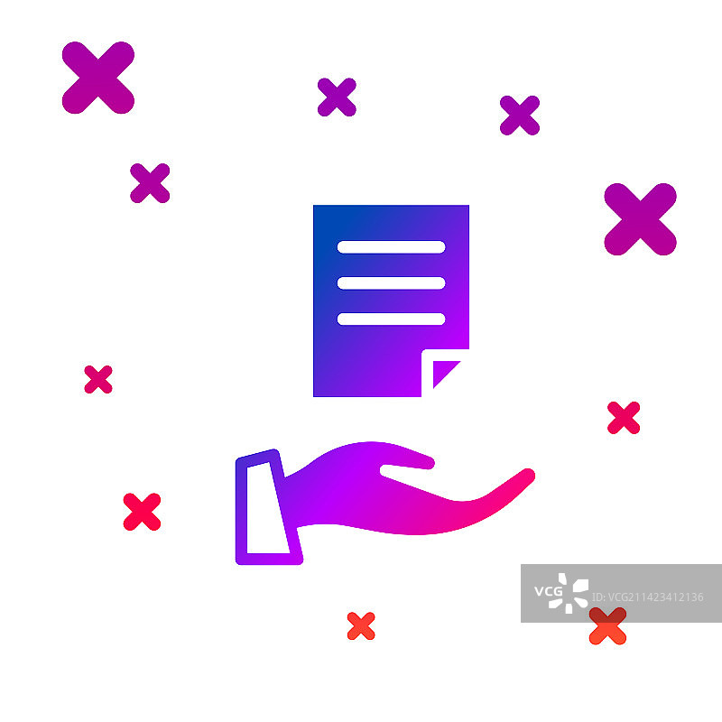 彩色房屋合同图标，白色背景图片素材