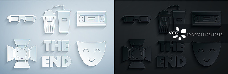 手写VHS录像带结束语图片素材