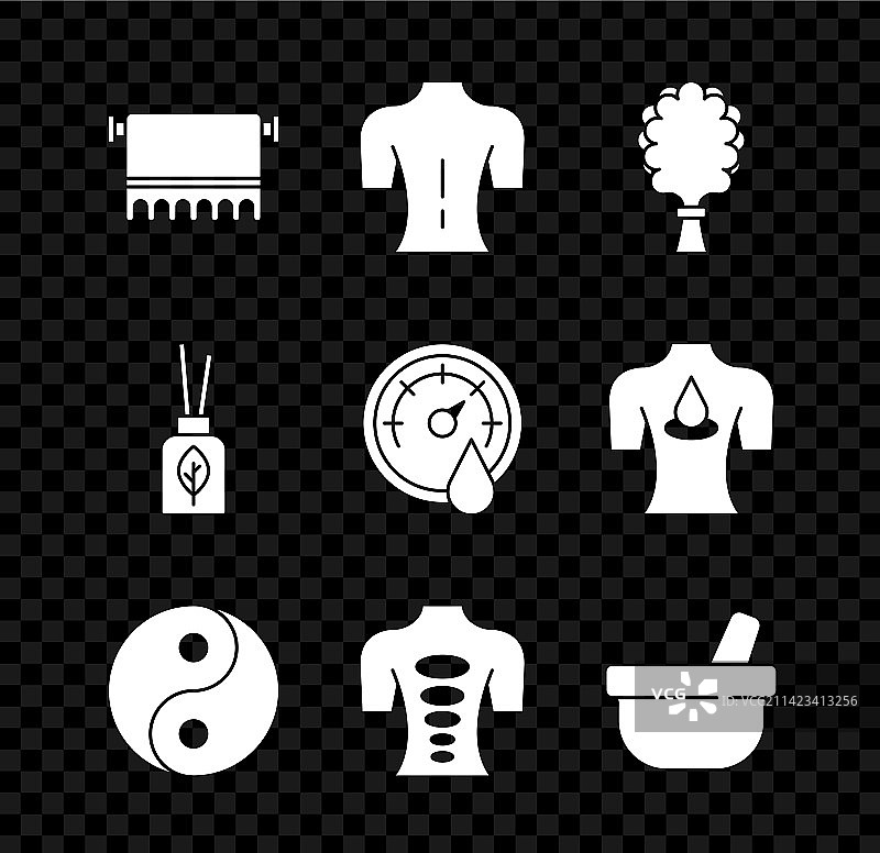 衣架毛巾按摩桑拿扫帚阴阳套装图片素材